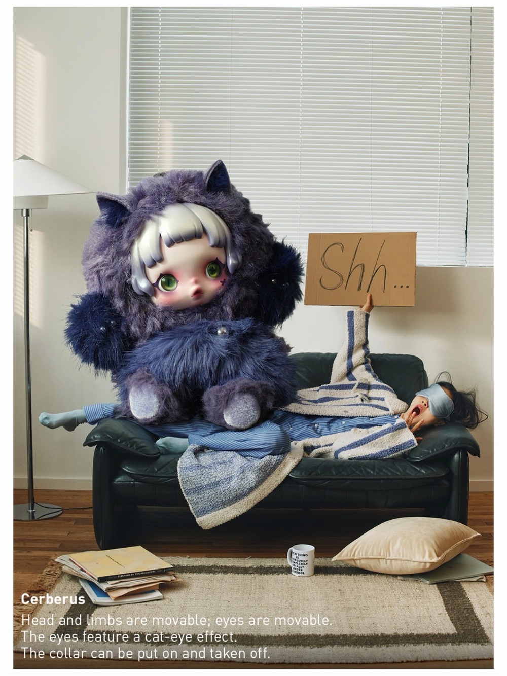 SKULLPANDA You Found Me! Series Plush Doll Pendant - Cerberus